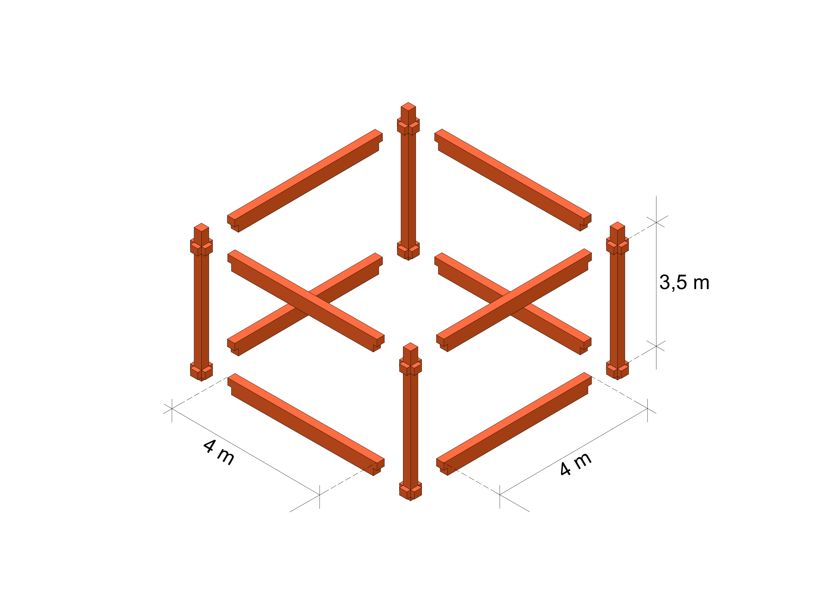SMP Skeleton — Exploded View of precast concrete structure